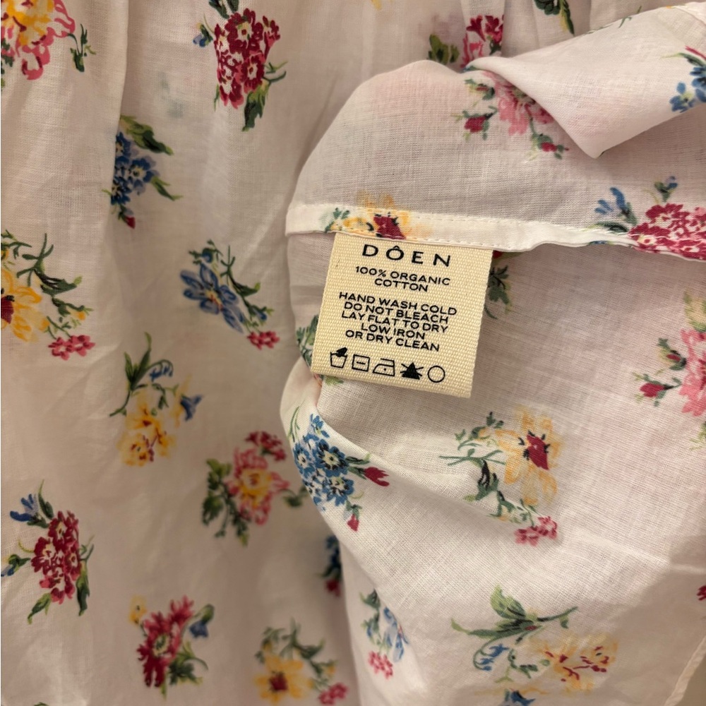 Doen White Floral Puff-Sleeve Blouse - Picture 4 of 4